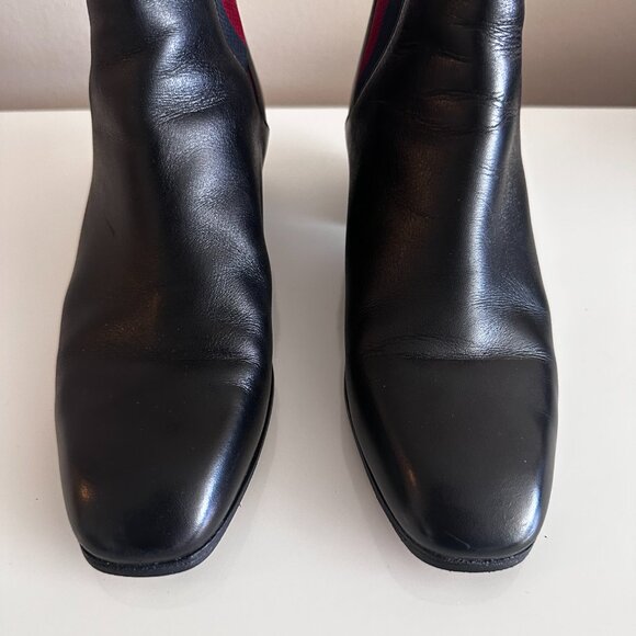 Gucci Black Striped Chelsea booties size 37.5 - Picture 9 of 12